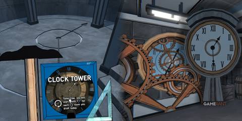 featured image, how to solve the clock tower puzzle in blue prince