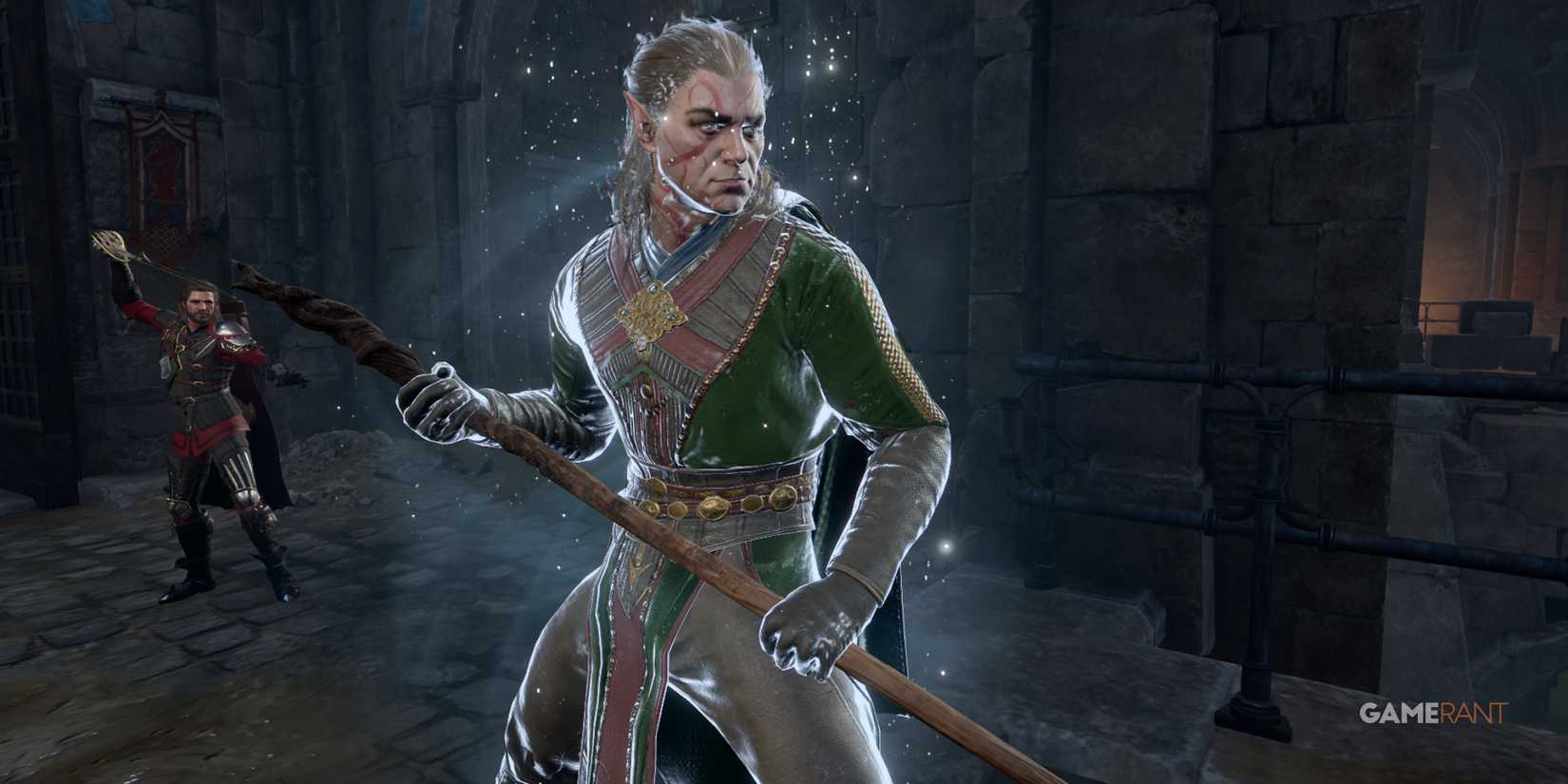 Halsin casting a protective spell as a Circle of Stars Druid and Light Cleric multiclass in Baldur's Gate 3 Patch 8