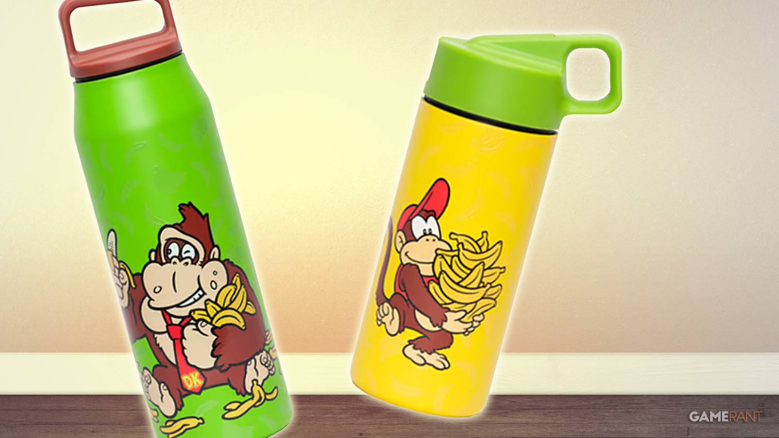 Hydrate with These Nintendo Store-Exclusive Donkey Kong and Diddy Kong Water Bottles