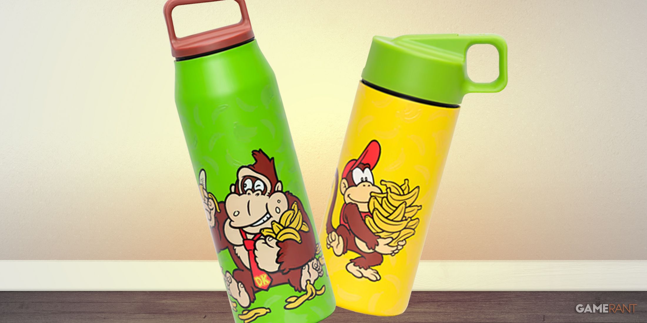 Hydrate with These Nintendo Store-Exclusive Donkey Kong and Diddy Kong Water Bottles