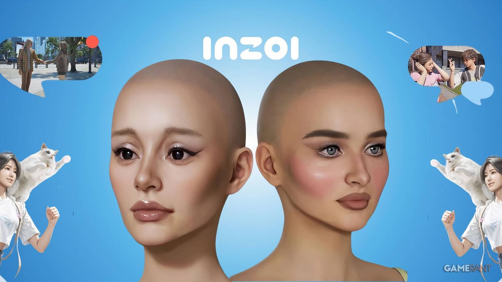 sabrina carpenter and ariana grande recreated using inzoi's character creation tool.