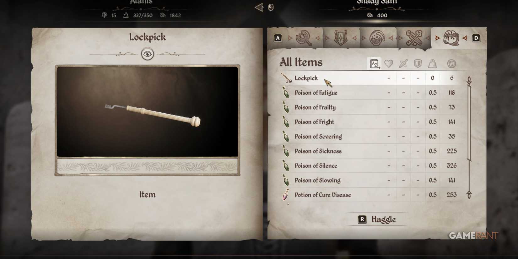 Lockpick, essential tool for exploration and one of the best items to buy in Oblivion Remastered
