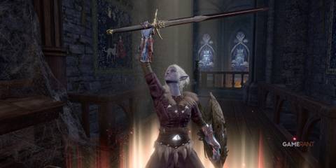 Minthara wielding a cursed blade in a Patch 8 multiclass with Hexblade Warlock in Baldur's Gate 3