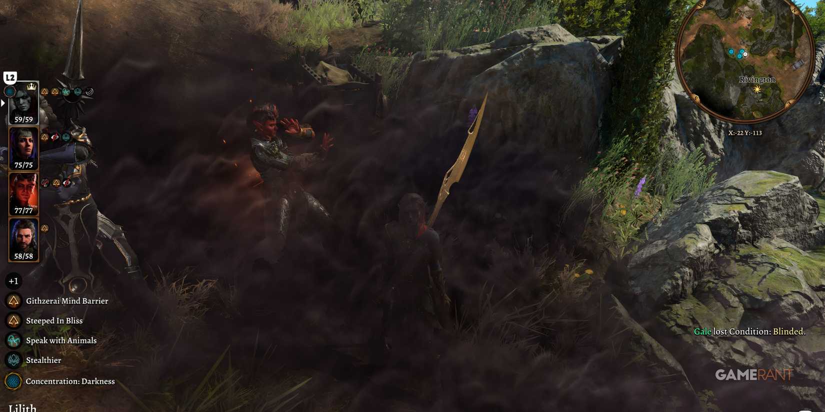 Baldur's Gate 3: 10 Best Non-Damage Spells, Ranked player covers the party in darkness