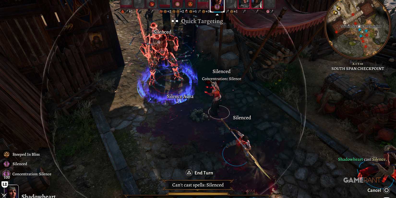 Baldur's Gate 3: 10 Best Non-Damage Spells, Ranked Player casts SIlence on enemies