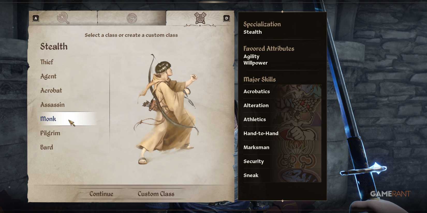 Monk stands out as a best beginner class in Oblivion Remastered, offering a stealthy, agile build focused on mobility and hand-to-hand combat