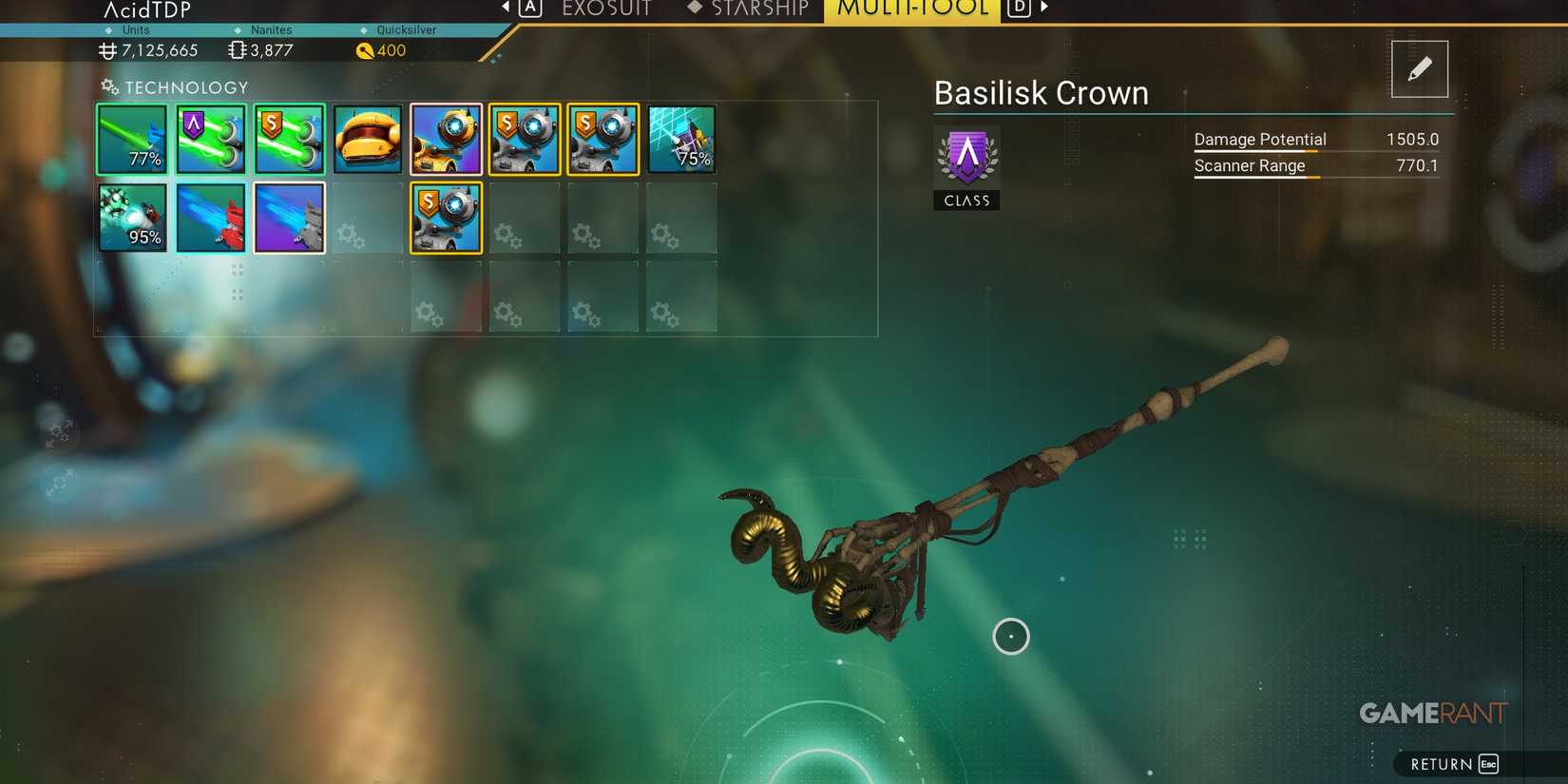 No Man's Sky Relics Basilisk Crown Multitool