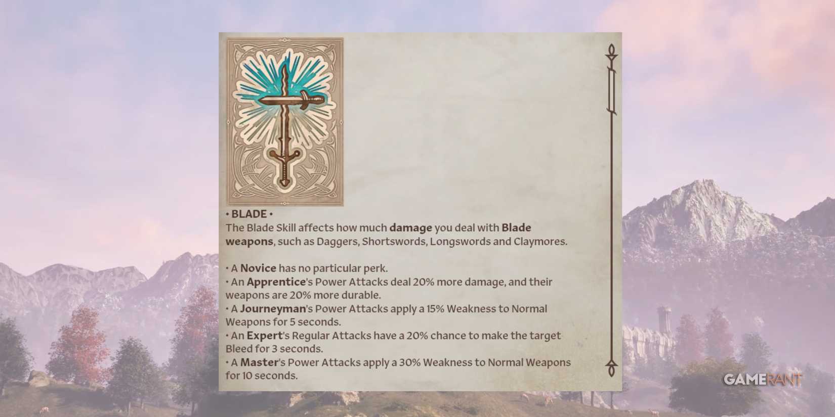 Oblivion Remastered - Blade Skill