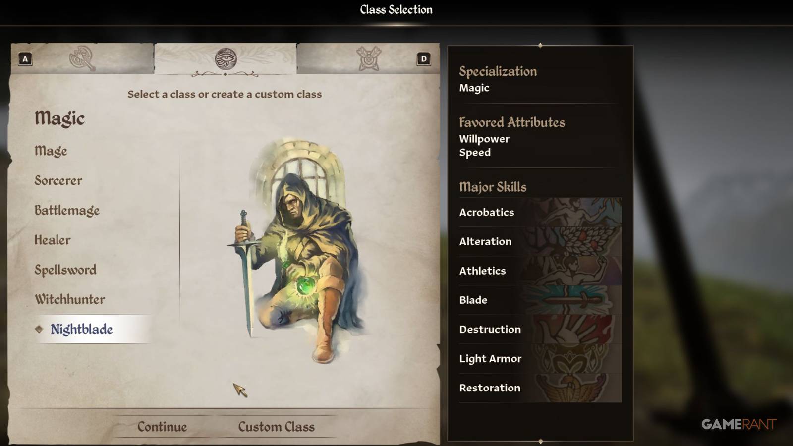 Oblivion Remastered - How To Change Class
