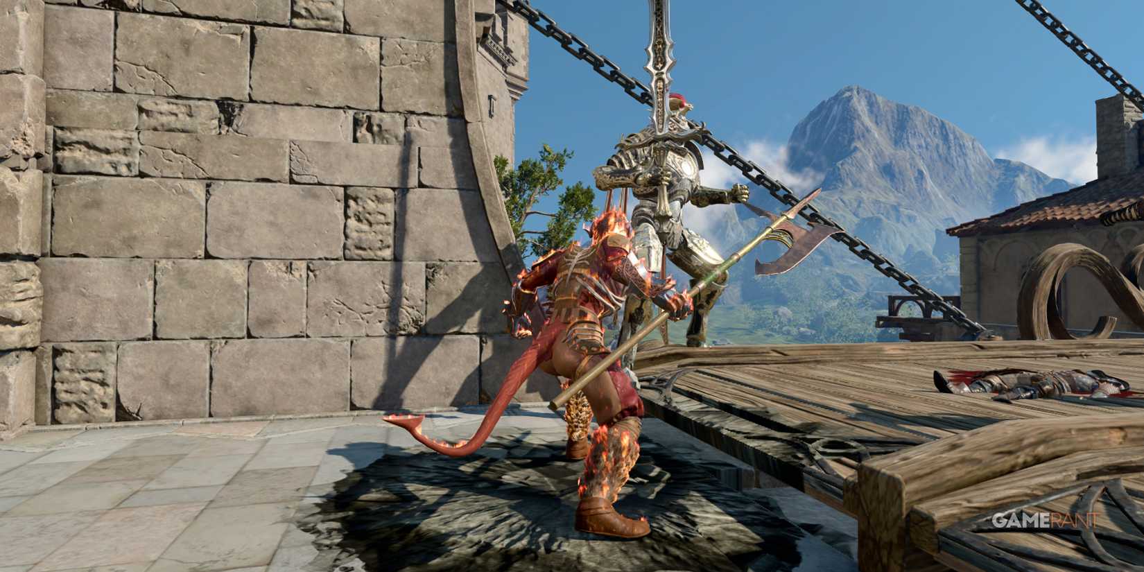 Path of the Giant Barbarian charges a foe in Baldur's Gate 3 Patch 8 with a fierce new combat animation