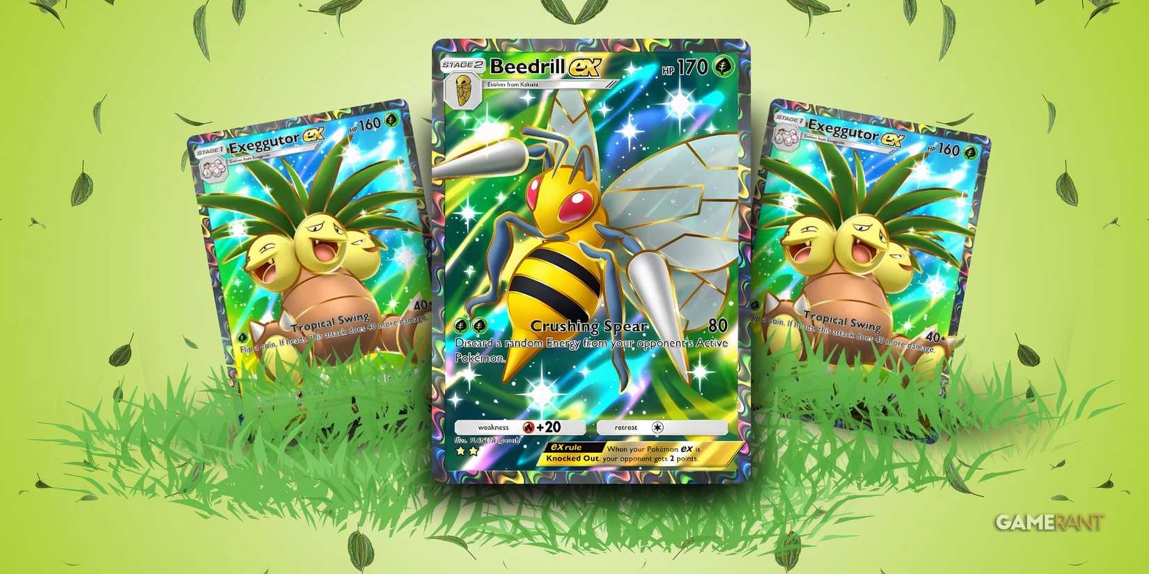 beedrill ex and exeggutor ex cards in pokemon tcg pocket.