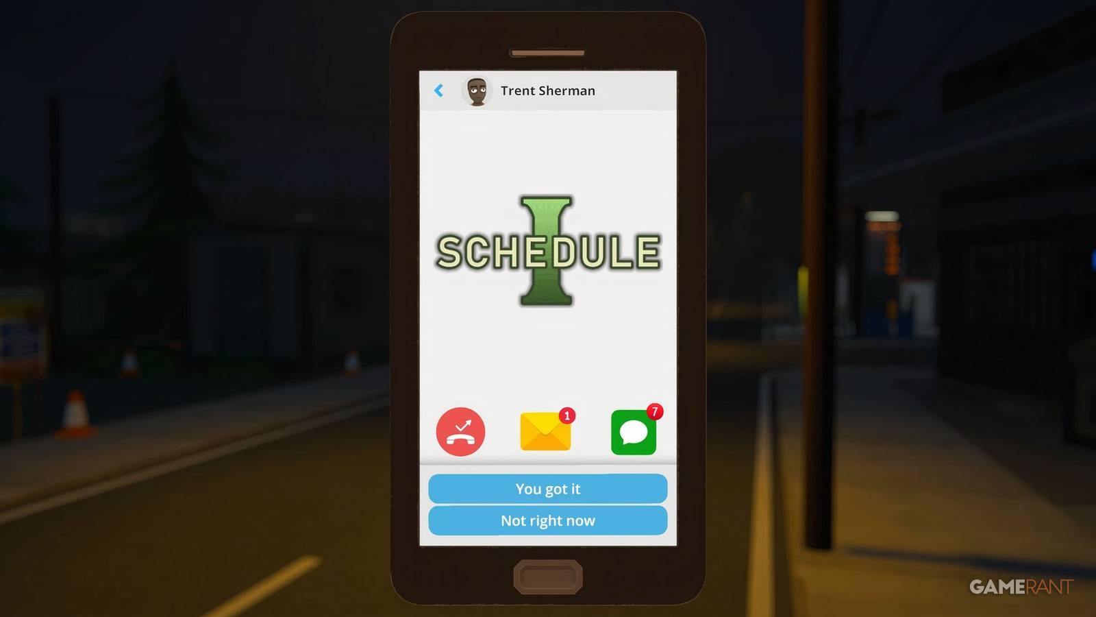 the in-game phone in schedule 1.