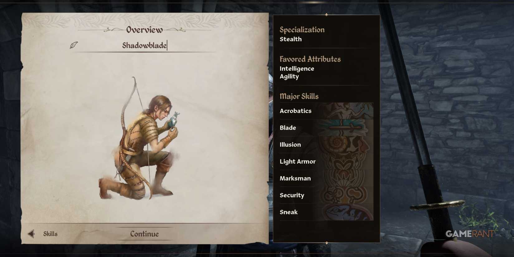 Shadowblade, among the best custom builds in Oblivion Remastered for players who prefer stealth gameplay with deadly precision