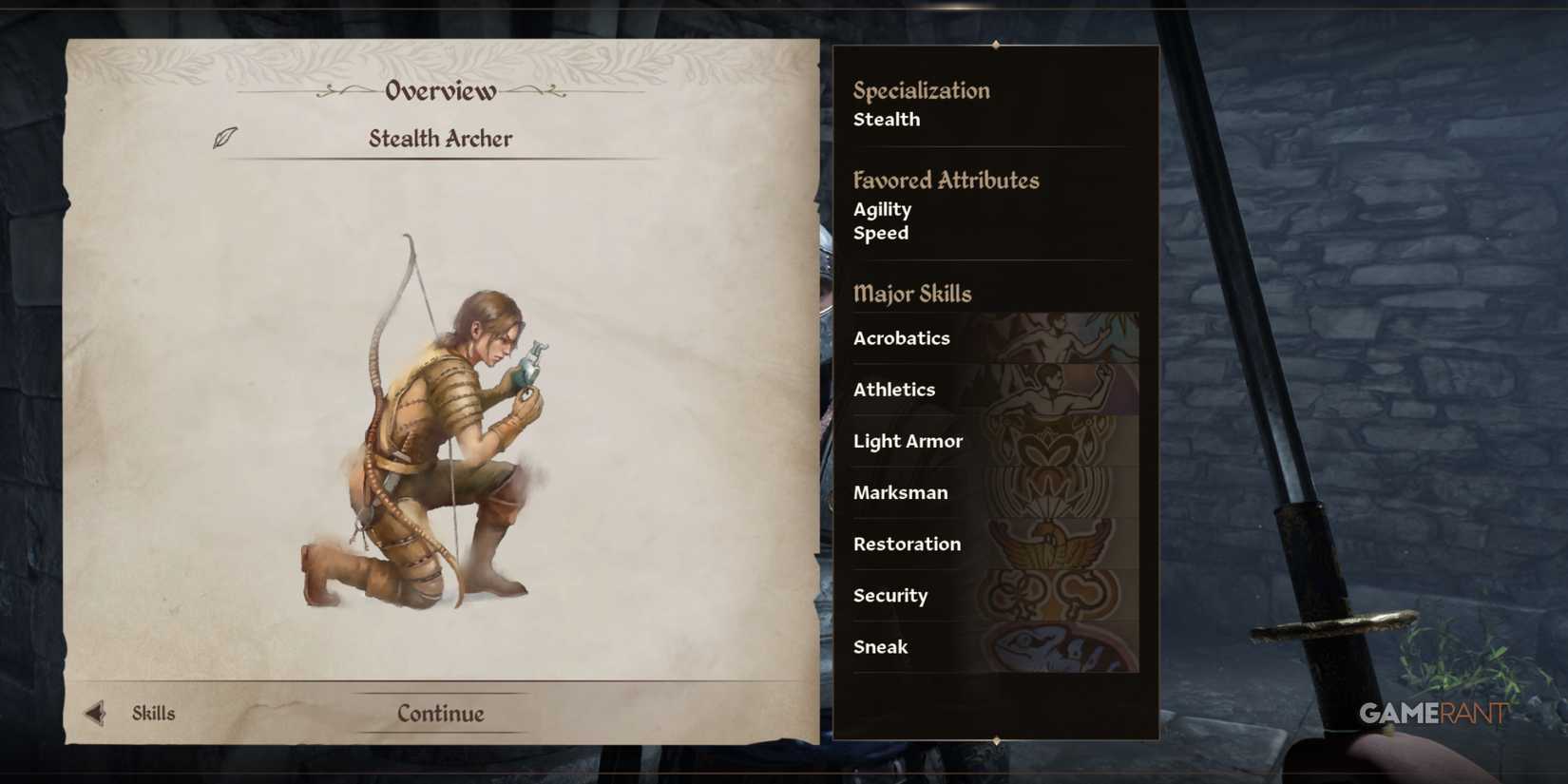 Stealth Archer, one of the best custom builds in Oblivion Remastered for ranged combat and silent takedowns with enhanced mobility