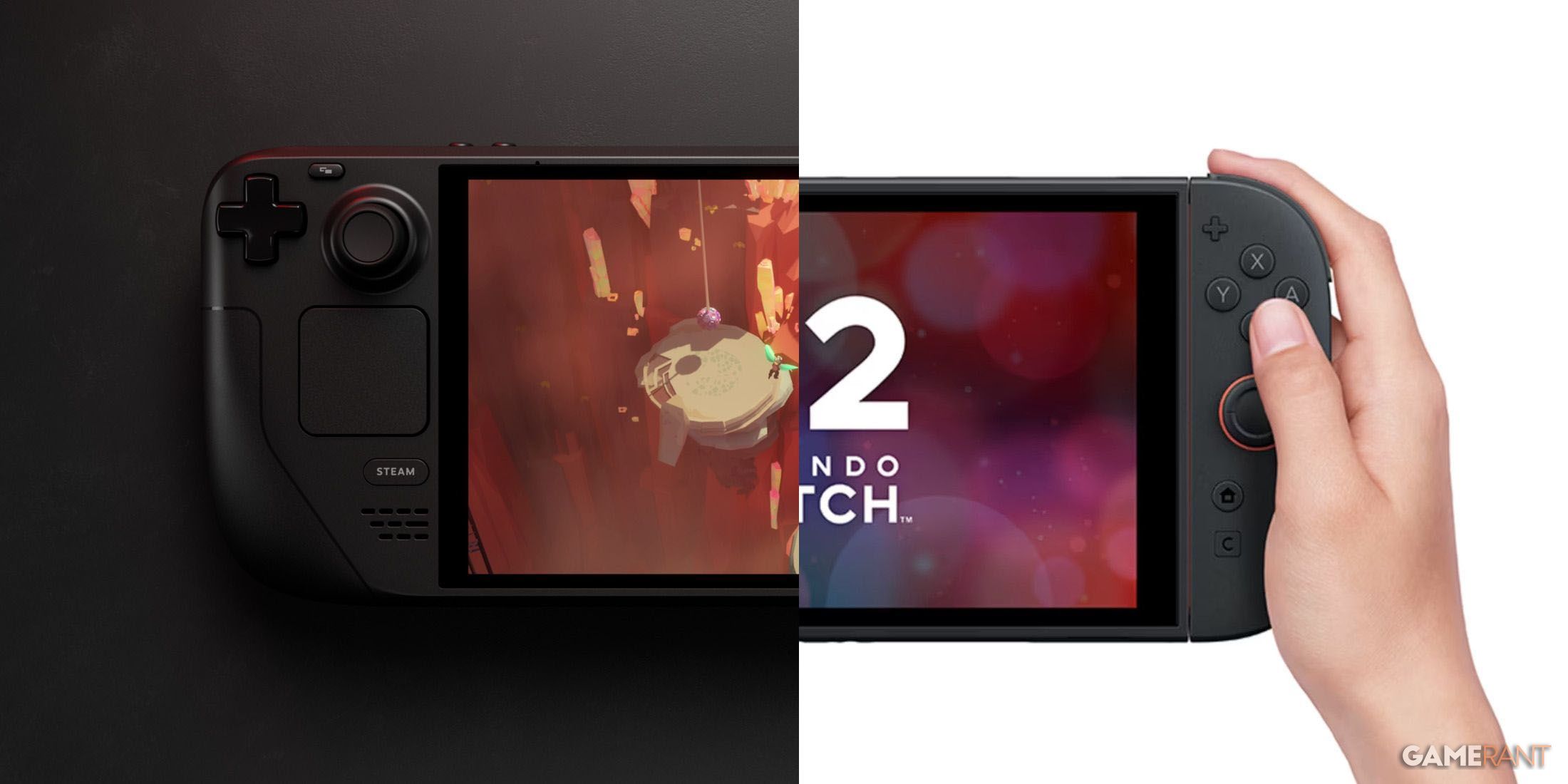 Steam Deck OLED Switch 2 Size Comparison