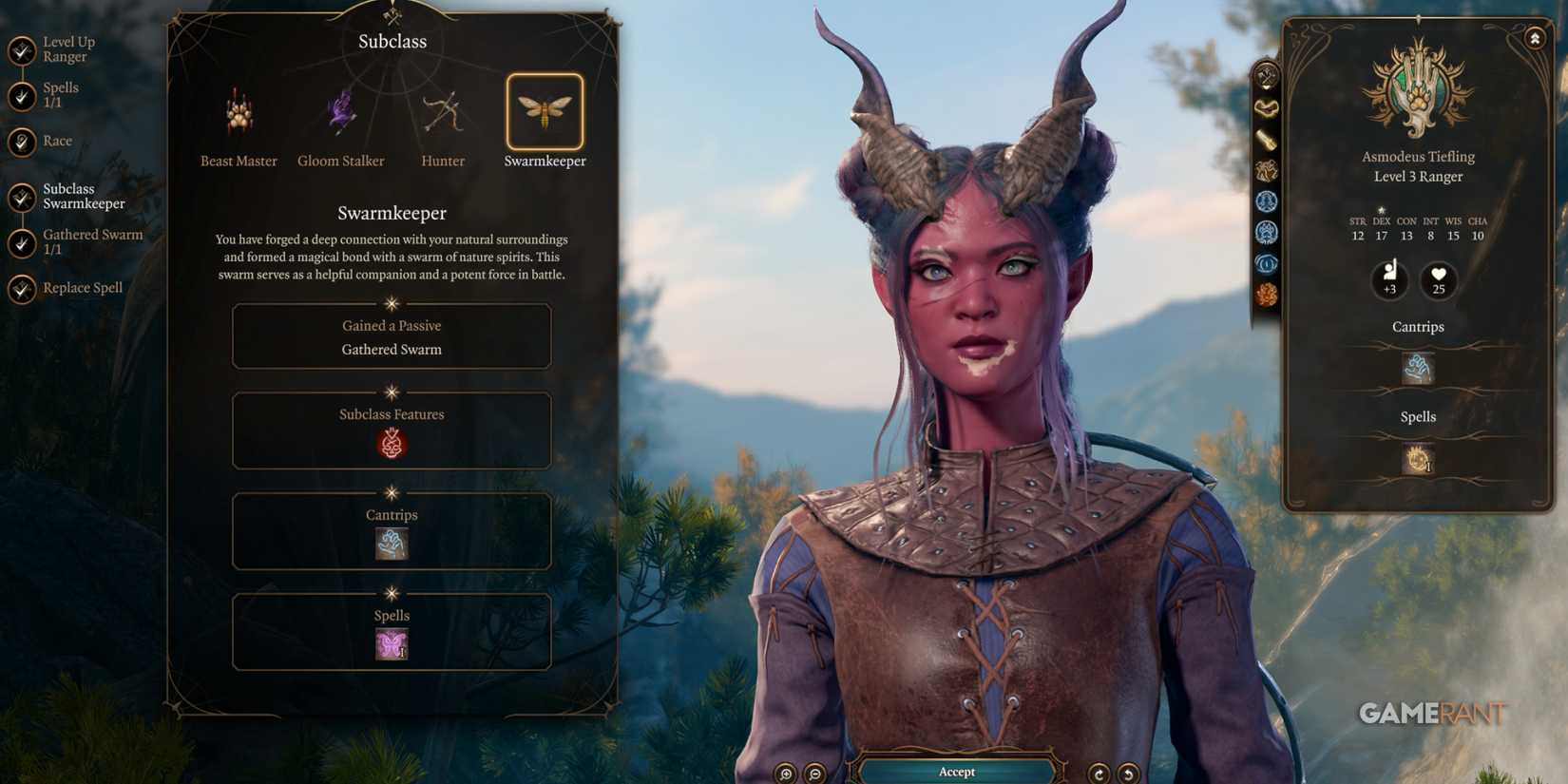 Swarmkeeper, one of the best subclasses for Patch 8 of Baldur's Gate 3