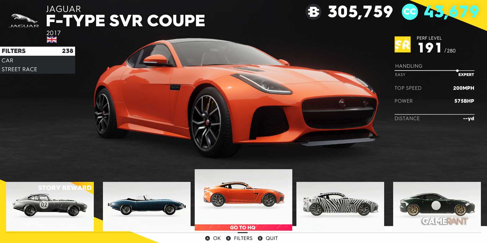 The Crew 2 Jaguar F-Type SVR Coupe