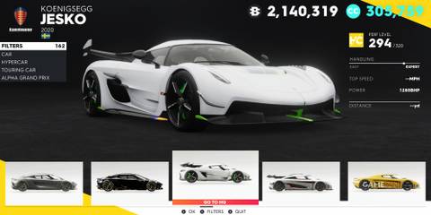 The Crew 2 Koenigsegg Jesko