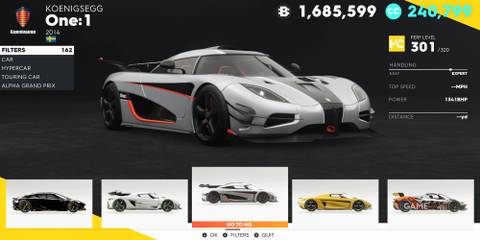 The Crew 2 Koenigsegg One