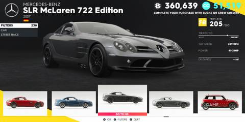 The Crew 2 Mercedes-Benz SLR McLaren 722 Edition