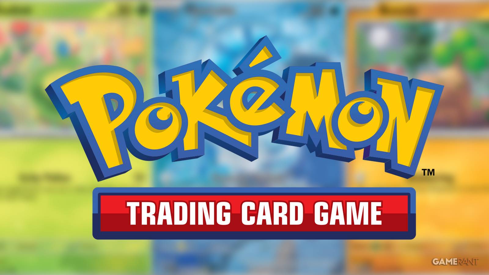 Pokemon TCG logo on blurred background featuring Mantyke, Bonsly, and Budew