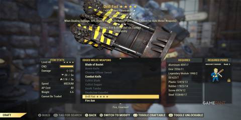 Unique Named Weapon In Fallout 76