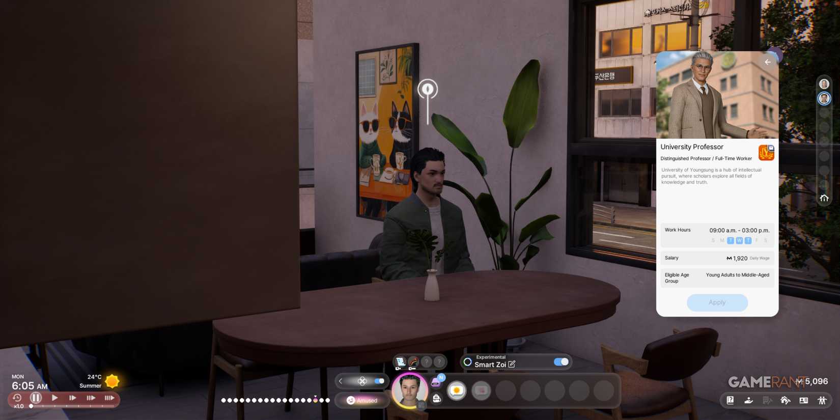 University Professor job at Youngsung University, 9 to 3, earns M1,920 daily, great balance of salary and hours