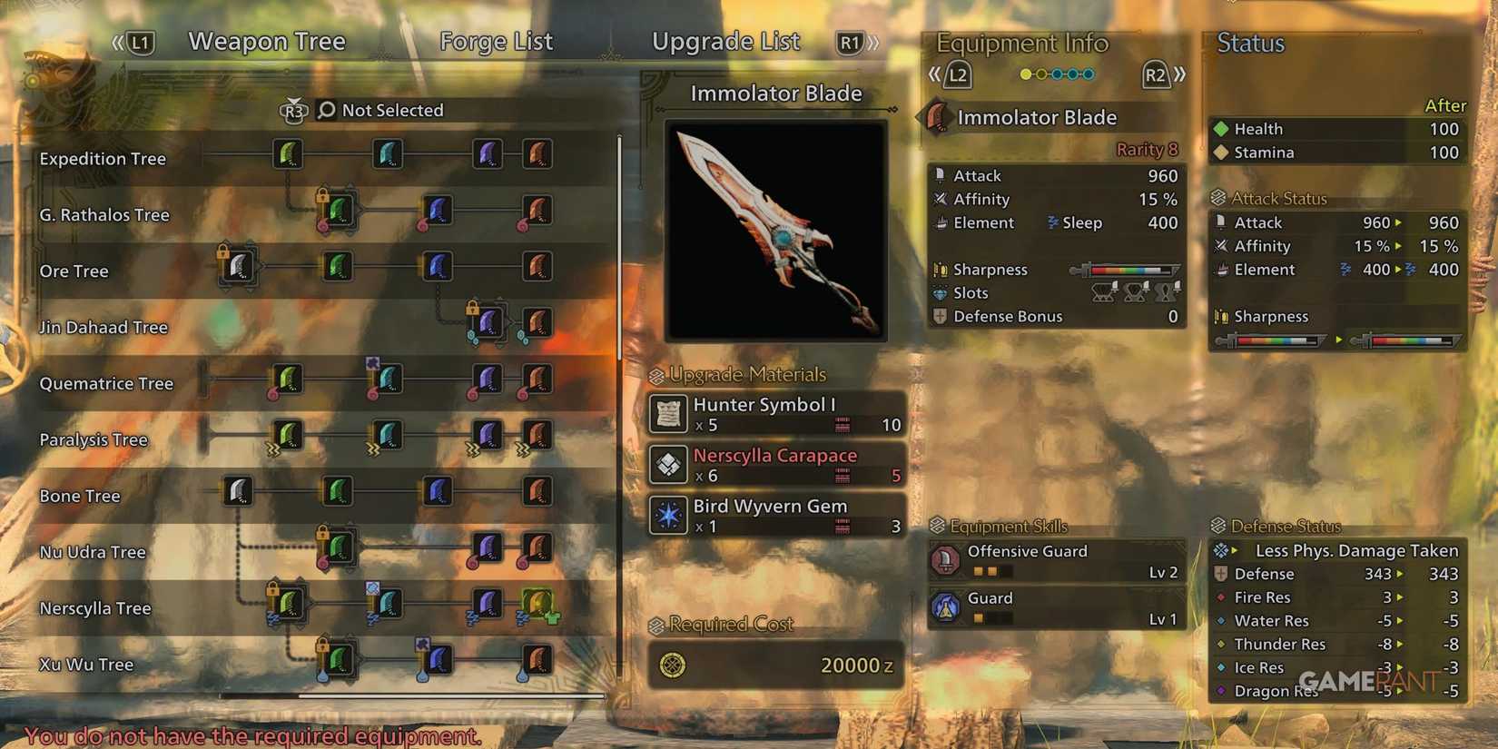 Immolator Blade in Monster Hunter Wilds