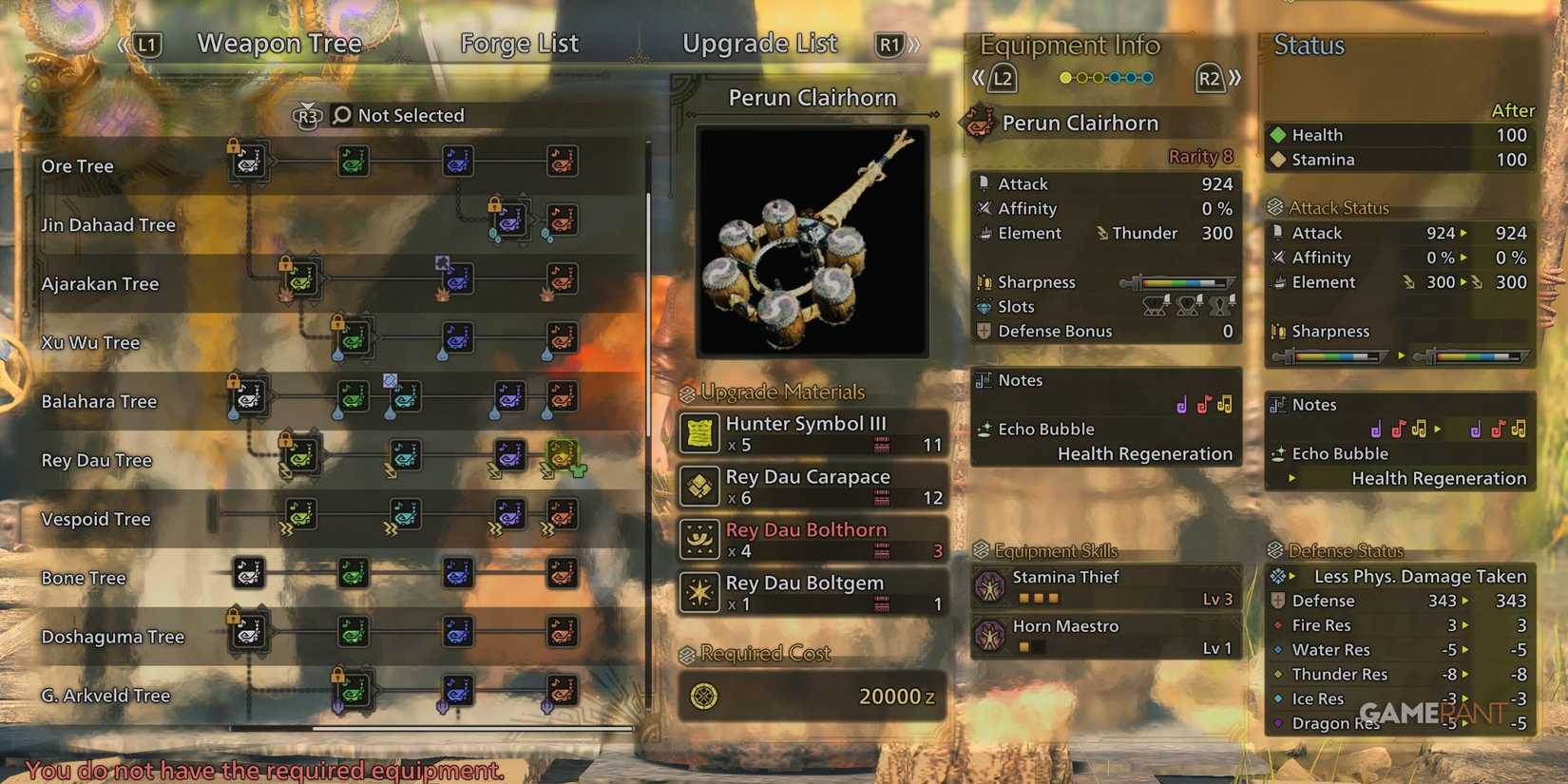 Perun Clairhorn hunting horn in Monster Hunter Wilds