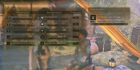 Great Hornfly trade in Monster Hunter Wilds