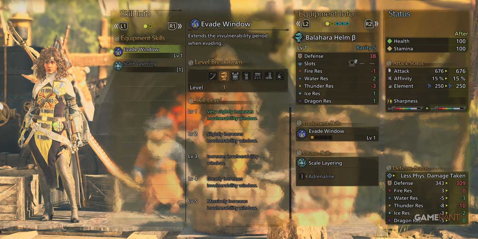 Evade Window skill in Monster Hunter Wilds