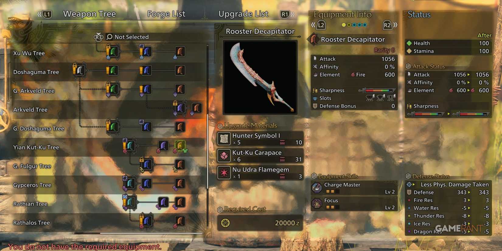 Rooster Decapitator in Monster Hunter Wilds