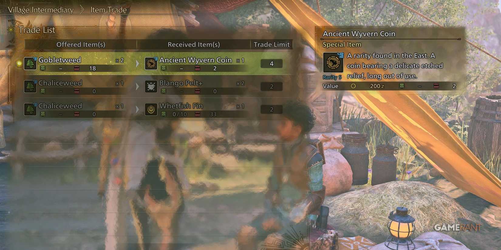 Trading for Ancient Wyvern Coins in Monster Hunter Wilds