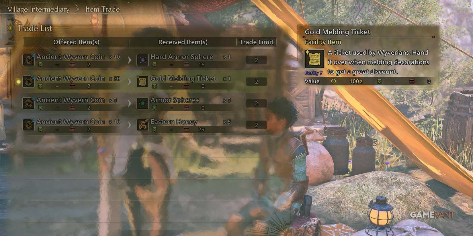 Gold Melding Ticket in Monster Hunter Wilds