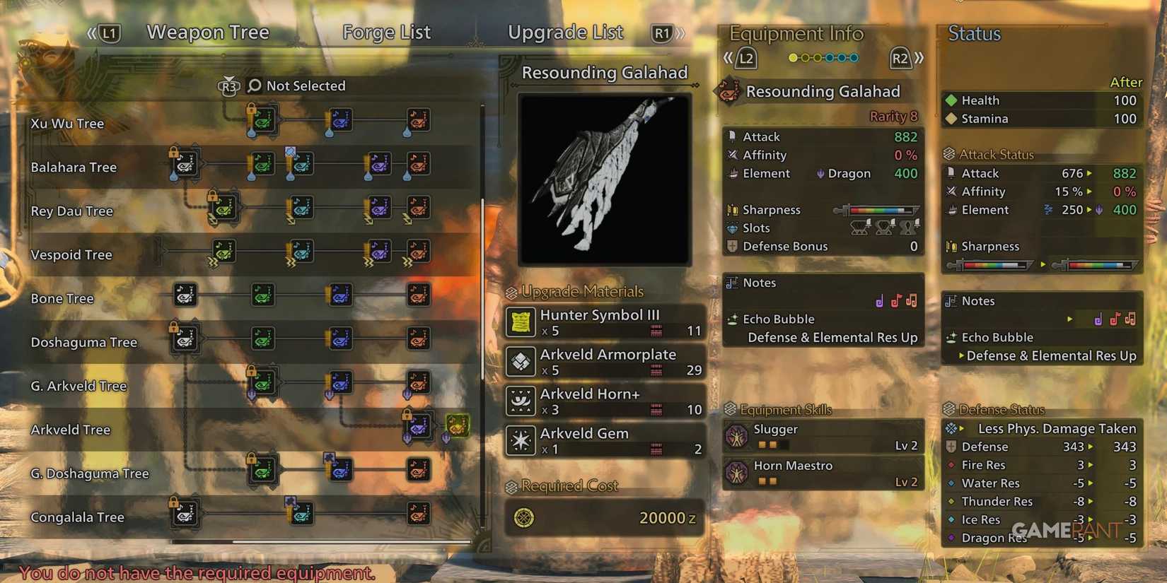 Resounding Galahad hunting horn in Monster Hunter Wilds