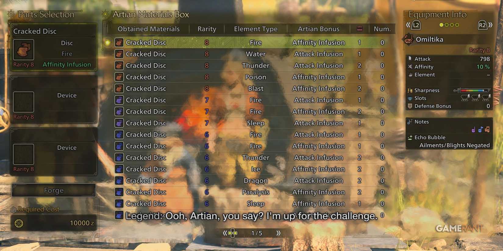 Making an Artian Hunting Horn in Monster Hunter Wilds