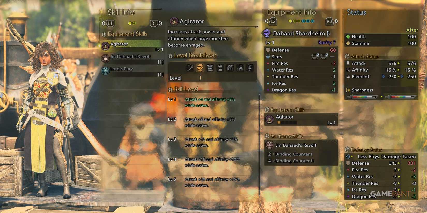 Agitator skill in Monster Hunter Wilds