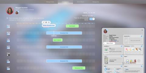 View and adjust your character’s weekly calendar, assigning locations and jobs in specific time slots in inZOI