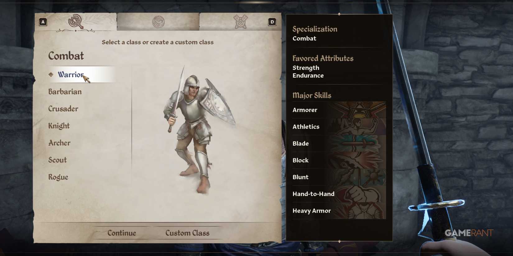 Warrior makes a strong best beginner class in Oblivion Remastered thanks to its durability, heavy armor, and straightforward melee skills