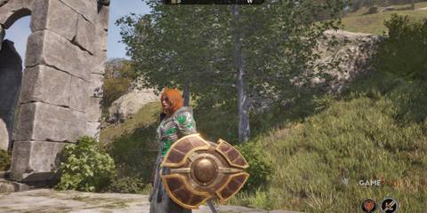 A character equips Spell Breaker, one of the most iconic shields and Daedric Artifacts in Oblivion Remastered