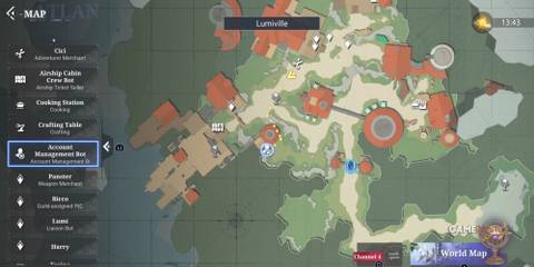 Account Management Bot How to delete a character Crystal of Atlan