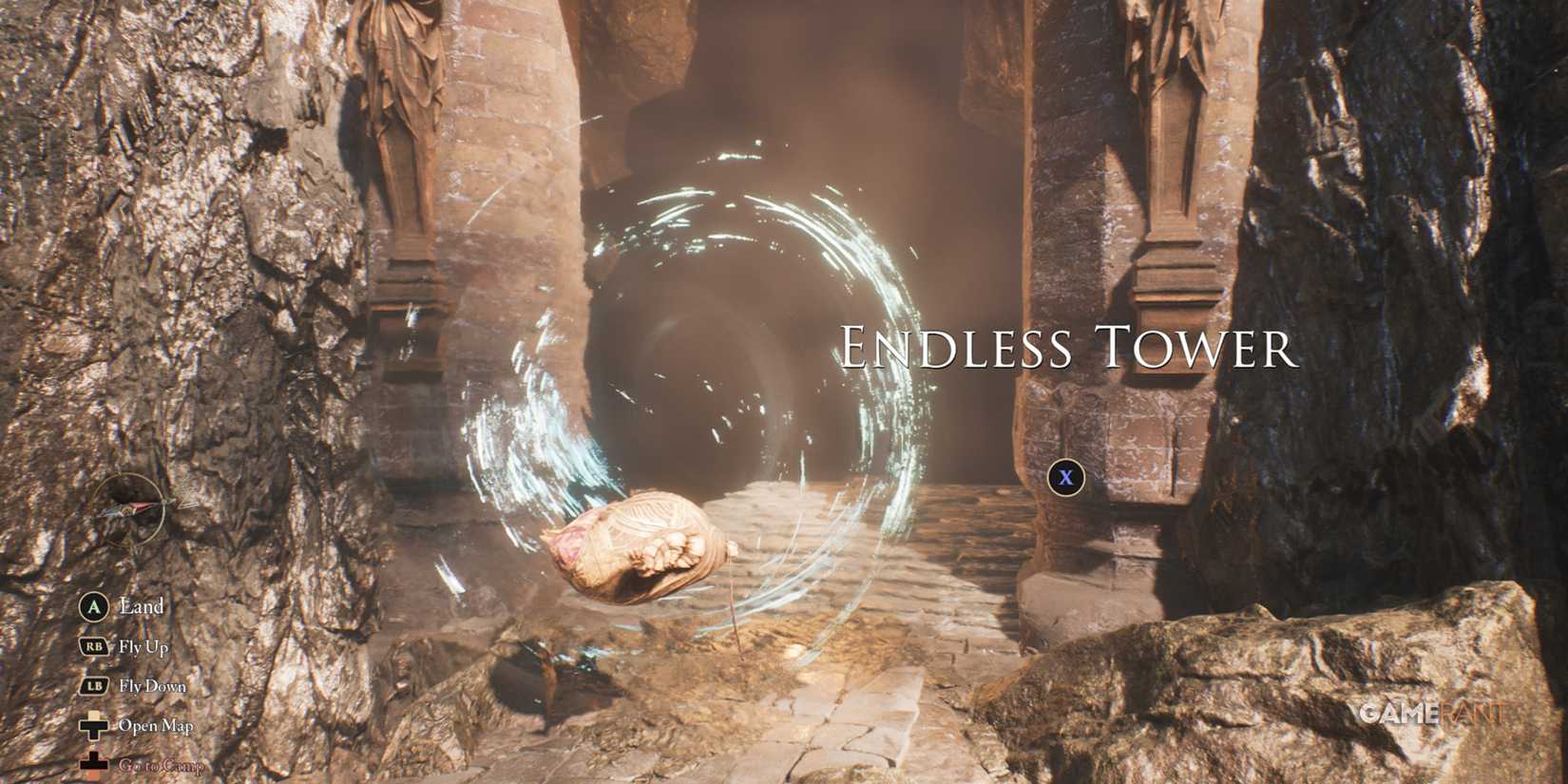 Clair Obscur Expedition 33 - Endless Tower Entrance on The Continent Map