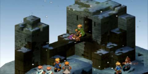 Delita mourns over Tietra’s fallen body after her death, a heartbreaking scene in Final Fantasy Tactics