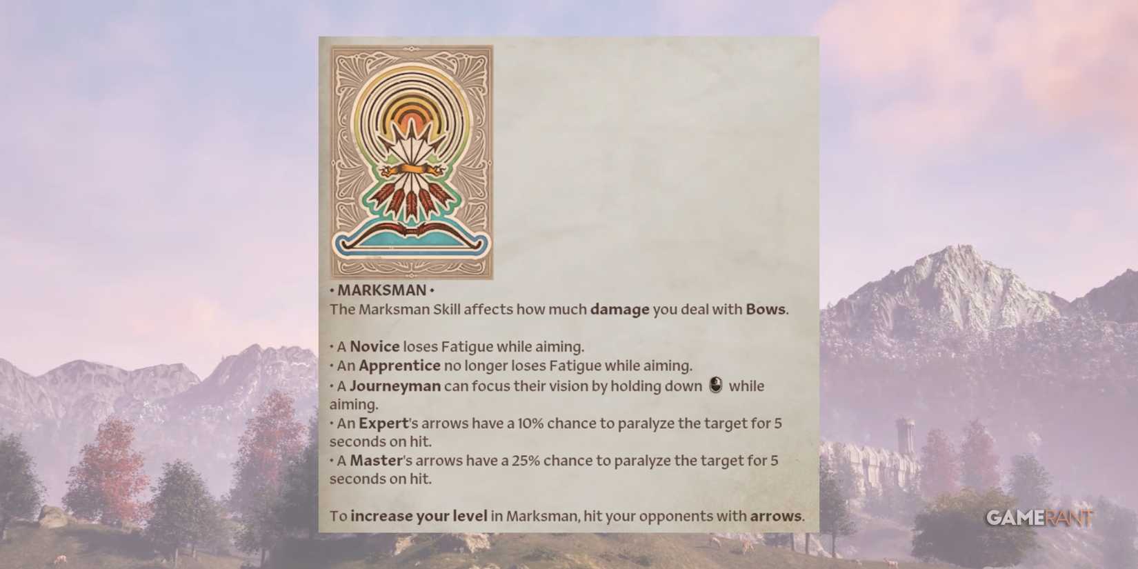 Oblivion Remastered Marksman Skill