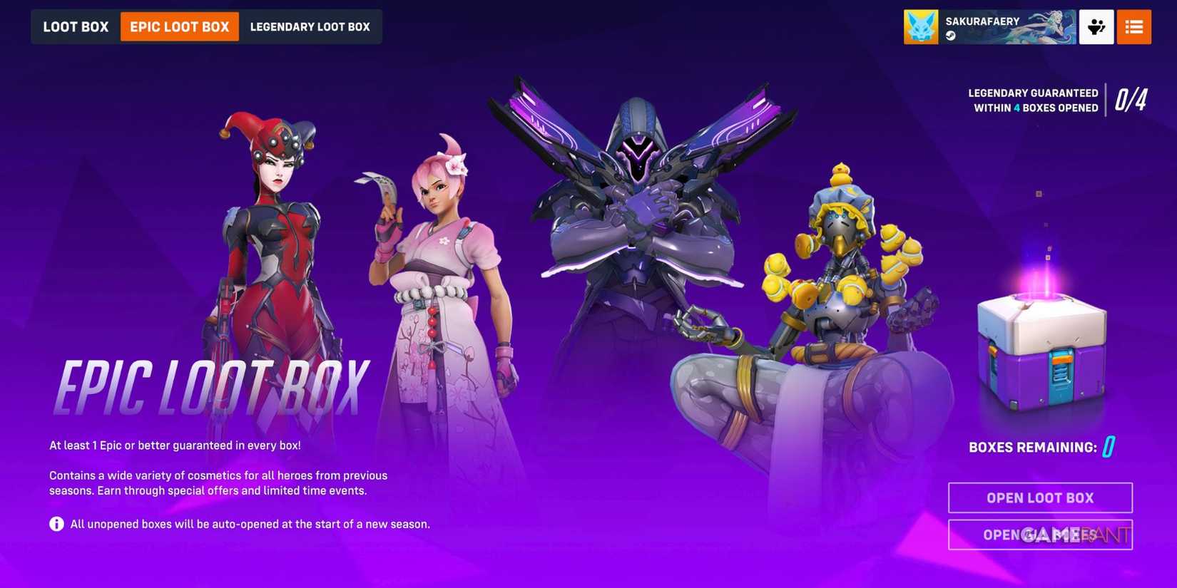 Overwatch 2 Epic Loot Box
