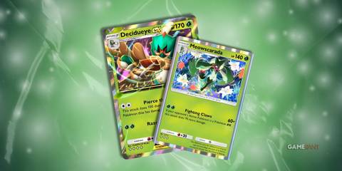  meowscarada and decidueye ex cards in pokemon tcg pocket.