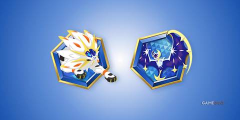 lunala and solgaleo emblems in pokemon tcg pocket.
