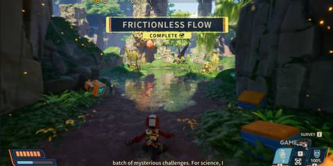 the frictionless flow in revenge of the savage planet.