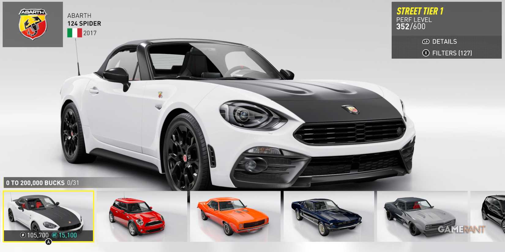 The Crew Motorfest - Abarth 124 Spider Street