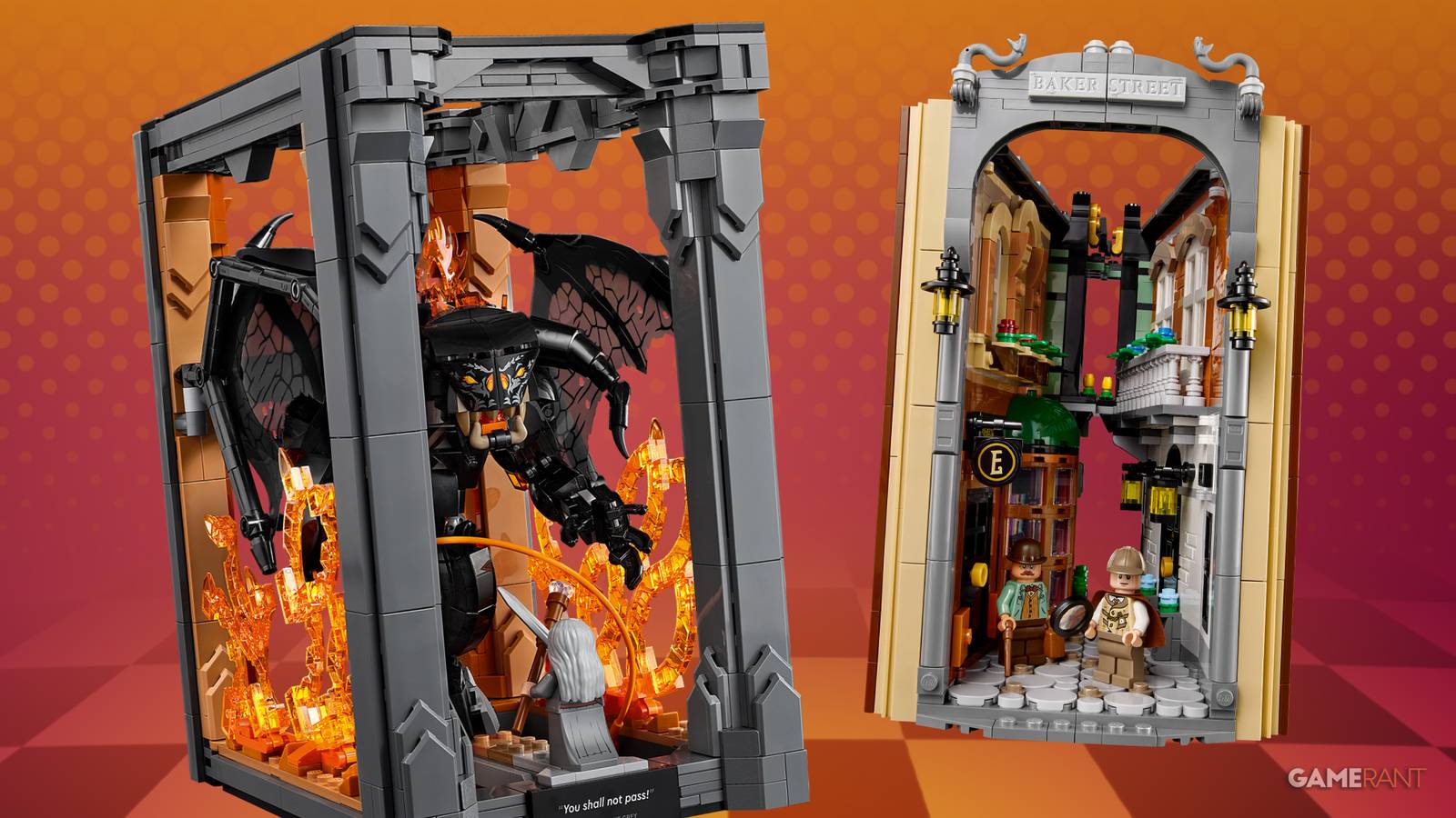 The LEGO Icons The Lord Of The Rings: Balrog And Sherlock Holmes Book Nook Sets Make For Awesome Gifts For Dad